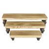 Ikee Design 3 Pcs Set Wooden Display Riser Stand, Wooden Cupcake Dessert Display Riser Stand for Jewelry, Monitor, Stackable and Portable, Oak Color view 3