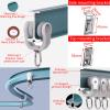 whalebee Bendable Curtain Rail Track, 1-6.5m Arc Curtain Rail Wall Mount Aluminium Alloy Flexible Curtain Track, Easy to Install Room Divider-Ceiling Curtain Track Rail view 4