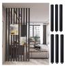 JLXJYS 6pcs Space Divider Post, Tall 7.6ft/7.2ft/6.9ft/6.6ft/6ft/5.6ft/5.3ft Room Partition Wooden Room Divier Freestanding Retractable, Customized Size (Color : Black6pcs, Size : 230cm/7.6ft) view 1