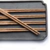 Chopsticks,Handmade Hardwood Chopsticks Japanese Natural Wood Chopstick Reusable Hand-Carved Chopstick with Box, 6 Pairs Gift Set-A (Color : B) (Color : B) view 3