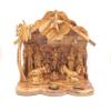Nativity Musical Christmas 13 inch cave Jesus Birth Olive Wood Bethlehem Carved view 1