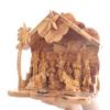 Nativity Musical Christmas 13 inch cave Jesus Birth Olive Wood Bethlehem Carved view 2