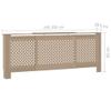 GOLINPEILO Brown Radiator Cover MDF Heating Radiator Cabinet Living Room Furniture Decor, Brown/Cross Style, 80.7"x8.1"x32.1" view 2