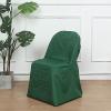 Balsa Circle 12 pcs Hunter Green Polyester Folding Chair Covers Linens for Wedding Reception Party Supplies Decorations view 2