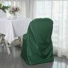 Balsa Circle 12 pcs Hunter Green Polyester Folding Chair Covers Linens for Wedding Reception Party Supplies Decorations view 4