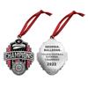 2025 Georgia Bulldogs National Championship Back to Back Ornament | Hand-Sculpted Christmas Tree Ornament | Intricately Crafted Metal Pewter Alma Mater Inlay view 1