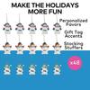 Write-A-Name Snowman Wearing Hat & Scarf Snowflake Resin Christmas Ornaments Bulk 48 Pc view 2