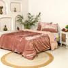 DecorAvenue Ultra-Luxe Solid Velvet Duvet Cover, Boho Bedding UO Comforter Bedding Donna Cover,3 Pc Duvet Set, Velvet Bedding Set (Rose Gold,Full 80" x 90") view 2