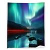 Aurora Borealis Blanket 60" x 80" Northern Lights Nature Galaxy Lake Super Soft Bedding Fleece Throw Blanket Microfiber Flannel Blankets Couch Sofa Warm Lightweight for Boys Girls view 1