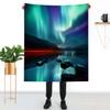 Aurora Borealis Blanket 60" x 80" Northern Lights Nature Galaxy Lake Super Soft Bedding Fleece Throw Blanket Microfiber Flannel Blankets Couch Sofa Warm Lightweight for Boys Girls view 2