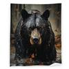 Black Bear Blanket 50" x 60" Forest Wild Animal Nature Hunting Bear Super Soft Bedding Fleece Throw Blanket Microfiber Flannel Blankets Couch Sofa Warm Lightweight for Boys Girls view 1
