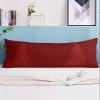 Christmas Body Pillowcase, Soft Bed Throw Pillow Covers Luxury Decorative Sofa Couch Long Lumbar Bolster Pillow Sham Cushion Case with Envelope Closure, Modern Minimalist Xmas Tree Red Stripes 20"x54" view 2