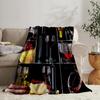 Wines Blanket 40" x 50" Romantic Burgundy Glasses Fruit Grape Super Soft Bedding Fleece Throw Blanket Microfiber Flannel Blankets Couch Sofa Warm Lightweight for Boys Girls view 3