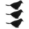 3pcs Simulated Crow Halloween Ornament Plastic Creative Home Decor view 1