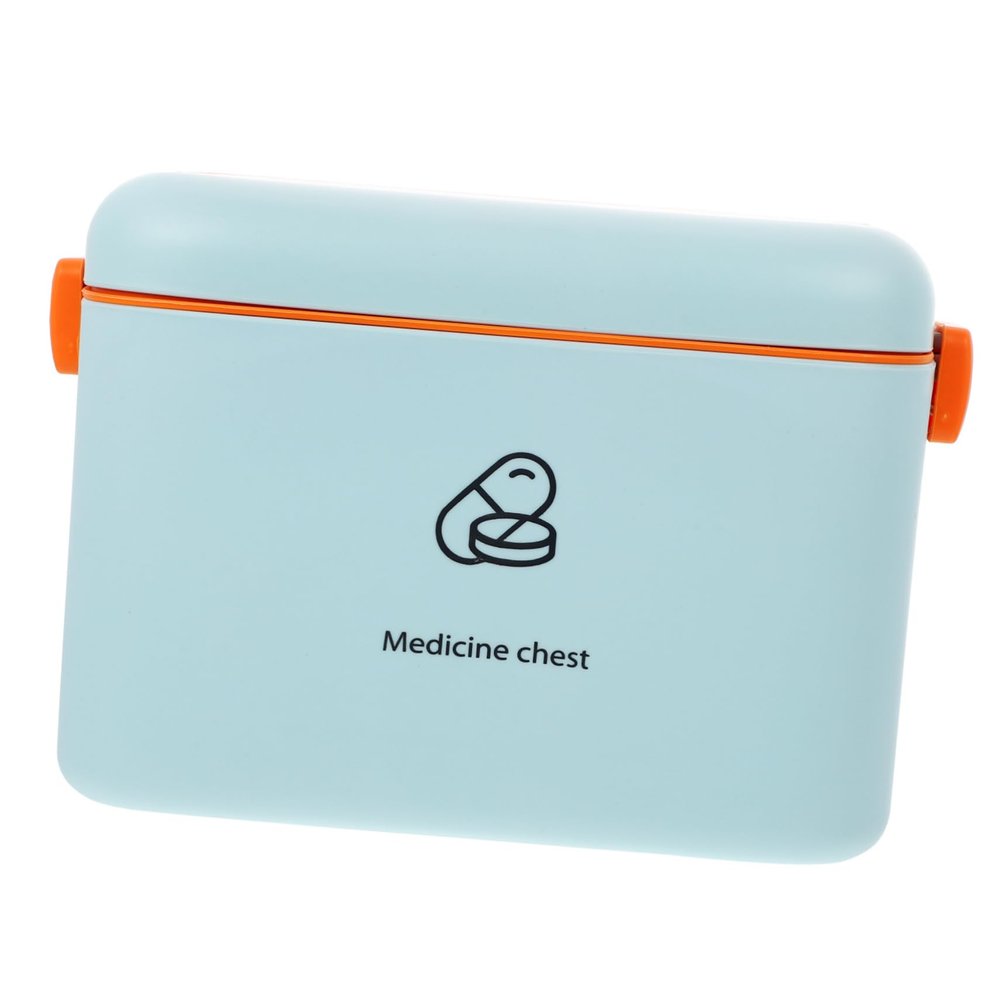 KALLORY Double-layer Portable Medical Box for Home Lightweight Emergency Medicine Organizer Capacity for First Aid and Medication Storage