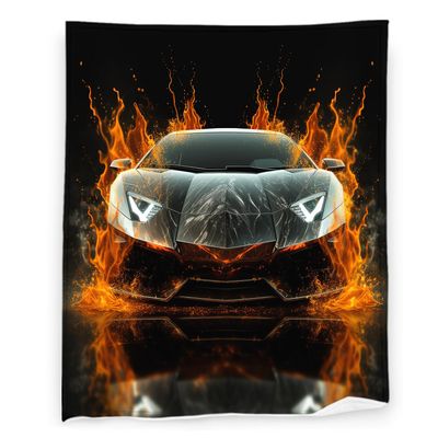 Sports Car Blanket 40" x 50" Racing Sports Cool Speed Competition Super Soft Bedding Fleece Throw Blanket Microfiber Flannel Blankets Couch Sofa Warm Lightweight for Boys Girls