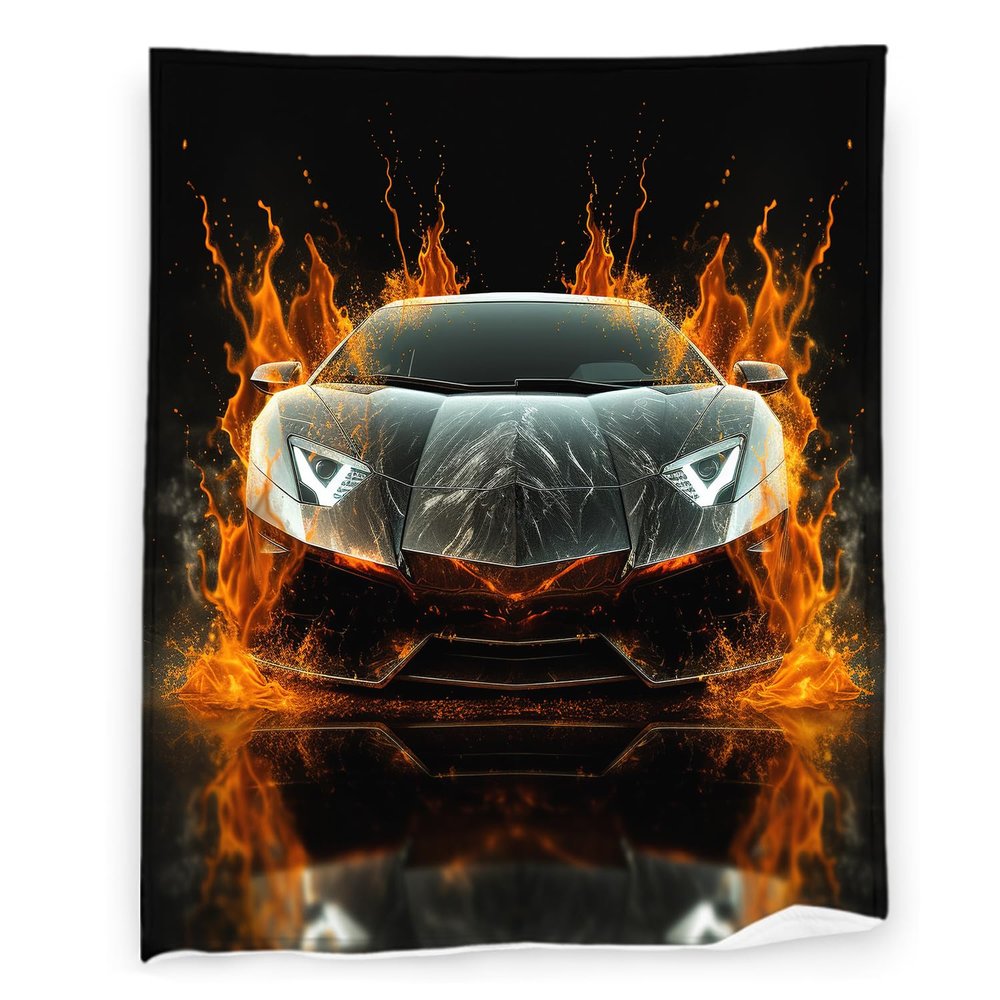 Sports Car Blanket 40" x 50" Racing Sports Cool Speed Competition Super Soft Bedding Fleece Throw Blanket Microfiber Flannel Blankets Couch Sofa Warm Lightweight for Boys Girls