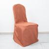 Balsa Circle 12 pcs Terracotta Polyester Banquet Chair Covers for Party Wedding Linens Decorations Dining Ceremony Reception Supplies view 2