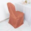 Balsa Circle 12 pcs Terracotta Polyester Banquet Chair Covers for Party Wedding Linens Decorations Dining Ceremony Reception Supplies view 4