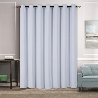 All Season 1pc Window Curtain Panel Insulated Thermal Blackout Solid Extra-Wide 100" Wide x 84" Long in Assorted Colors (K100 White)