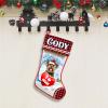 Lovely POD Personalized Yorkshire Terrier 1 Stockings Christmas, Custom Dog Christmas Stocking with Name, Christmas Stockings for Pet Lover, Funny Gifts for Dog Mom Dog Dad, Fireplace Decor view 2