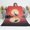 CAPITUNEISKINEPA Avocet Bird Blanket Gift Velvet Blanket Blanket Twin 60" x 80" view 3
