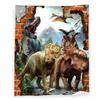 3D Dinosaur Blanket 50" x 60" Jurassic Dino Forest World Animal Super Soft Bedding Fleece Throw Blanket Microfiber Flannel Blankets Couch Sofa Warm Lightweight for Boys Girls view 1