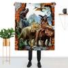 3D Dinosaur Blanket 50" x 60" Jurassic Dino Forest World Animal Super Soft Bedding Fleece Throw Blanket Microfiber Flannel Blankets Couch Sofa Warm Lightweight for Boys Girls view 2