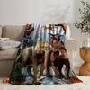 3D Dinosaur Blanket 50" x 60" Jurassic Dino Forest World Animal Super Soft Bedding Fleece Throw Blanket Microfiber Flannel Blankets Couch Sofa Warm Lightweight for Boys Girls view 3