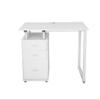 EURLA FCH Pipe Rack Three Drawers Computer Desk White view 2