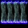LAMPHOME Blue Christmas Lights Outdoor Waterproof, 60LED (12pk of 50L) Green Wire Fairy Starry String Lights Indoor Plug in,Xmas Decorations for Wedding Party Trees Wreath Yard Garden Party Decor view 4