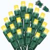 LAMPHOME Yellow Christmas Lights Indoor Outdoor, Connectable Christmas Tree Lights Green Wire, 1200LED (24pk of 50L) Golden Fairy String Light Plug in for Bedroom Wedding Xmas Tree Decorations view 1