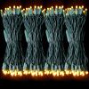 LAMPHOME Yellow Christmas Lights Indoor Outdoor, Connectable Christmas Tree Lights Green Wire, 1200LED (24pk of 50L) Golden Fairy String Light Plug in for Bedroom Wedding Xmas Tree Decorations view 4