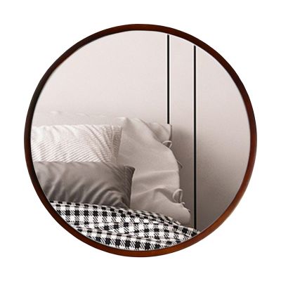 whalebee Wall Hanging Mirror Wood Framed Round Mirror 16" 20" 24" 28" Modern Decorative Mirrors, Circle Makeup Mirror Rustic Natural Handcrafted Mirror for Hallway, Living Room, Bedrooms