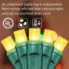 LAMPHOME Yellow Christmas Lights Indoor Outdoor, Connectable Christmas Tree Lights Green Wire, 200LED (4pk of 50L) Golden Fairy String Light Plug in for Bedroom Wedding Xmas Tree Decorations view 2