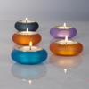 ICNBUYS Handmade Decorative Pebble Tealight Candle Holders Set of 2 - Handcrafted Home Decor Accent for Calming Earthy Aesthetic Black Blue Matte Finish Resin Diameter 2.6 inches view 3