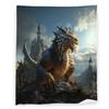 Medieval Dragon Blanket 40" x 50" Magic Scary Fantasy Animal Castle Super Soft Bedding Fleece Throw Blanket Microfiber Flannel Blankets Couch Sofa Warm Lightweight for Boys Girls view 1