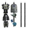 2 Pack Hockey Drying Rack - 5 Hook Hanger, Sports Gear Organizer with Straps - Ice Hockey Gifts (Black) view 1