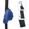 2 Pack Hockey Drying Rack - 5 Hook Hanger, Sports Gear Organizer with Straps - Ice Hockey Gifts (Black) view 3
