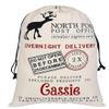 Personalized Santa Sack :Christmas Bag for Presents Oversized Santa Sack - Personalized Christmas Bag Jumbo Santa Bag for Him -Gift for Her - Newborn Gift view 3