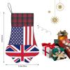 America UK Friendship Flag Adorable Dog Paw Shaped Christmas Stockings view 2