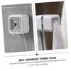 STOBAZA 4pcs Self-Adhesive Wall Towel Rack Bathroom Holder Easy Install Abs Material Space-Saving Towel Hooks view 2