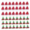 MERRYHAPY Diy Props Holiday Party Accessory 48pcs Mini Christmas Lollipop Hats Santa Hat Decorations for Wine Bottles Random Style view 1