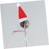 MERRYHAPY Diy Props Holiday Party Accessory 48pcs Mini Christmas Lollipop Hats Santa Hat Decorations for Wine Bottles Random Style view 2