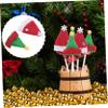 MERRYHAPY Diy Props Holiday Party Accessory 48pcs Mini Christmas Lollipop Hats Santa Hat Decorations for Wine Bottles Random Style view 4