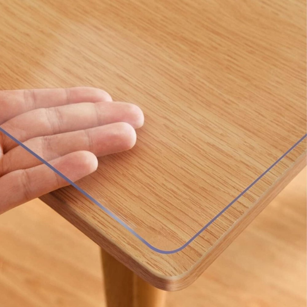 1.5mm Thick Table Pad Table Cover Protector 12-52inch PVC Plastic Desktop Cover Mat Transparent Mats for Coffee Table/Writing Desk (Size : 12"x36" 1.5mm Thcik)