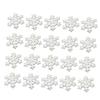 Artibetter 20pcs White Decor Christmas Decor White Decorations Wooden Hanging Snowflake Christmas Wooden Slices Wood Ornaments for Tree Wood Snowflake Hollow Out view 1