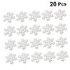 Artibetter 20pcs White Decor Christmas Decor White Decorations Wooden Hanging Snowflake Christmas Wooden Slices Wood Ornaments for Tree Wood Snowflake Hollow Out view 3