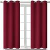 100% Blackout Grommet Panel Insulated Thermal Unlined Window Treatment Curtain Drape 35" Wide x 63" Long (2, K68 Burgundy) view 1
