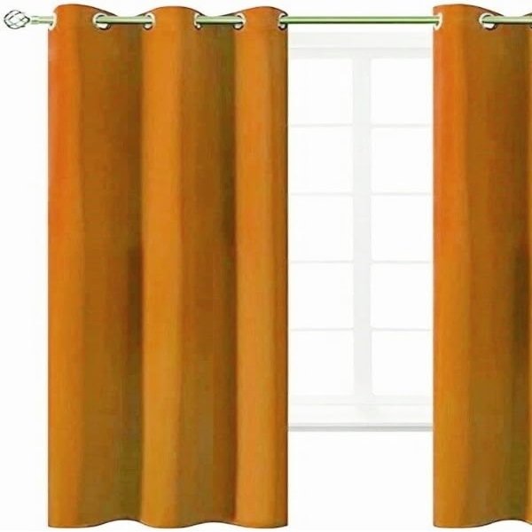 100% Blackout Grommet Panel Insulated Thermal Unlined Window Treatment Curtain Drape 35" Wide x 63" Long (1, K68 Brick)